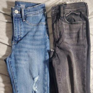 Old navy Girls High rise Rock Star Jeggings size 10 Lot of 2 360 Stretch